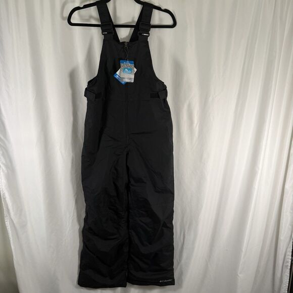 Columbia Pants - New Columbia Youth L Snow Suit Bib Youth Large Black Zip Waterproof Adjustable